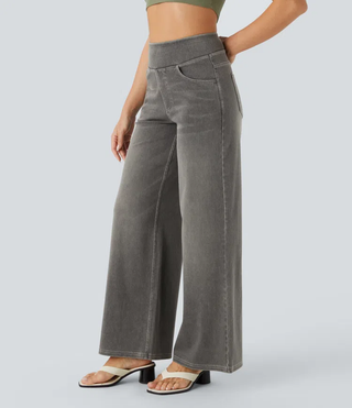 ActiveFit Jeans - Weite Bundfaltenhose mit Bauch-Weg Effekt