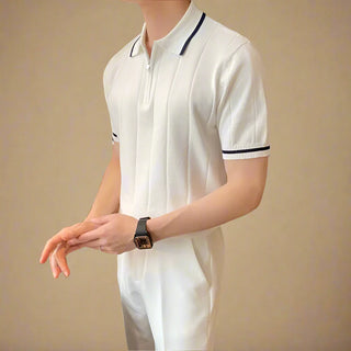 Ganti Poloshirt | Casual gestricktes Polo mit Reißverschluss für Herren