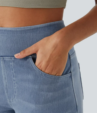 ActiveFit Jeans - Weite Bundfaltenhose mit Bauch-Weg Effekt