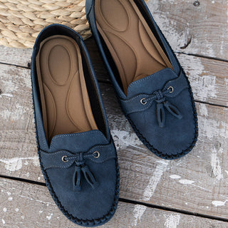 Halbschuhe für Damen - Bequeme Mokassins mit Fußbett für Sommer