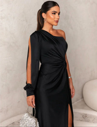 Abendkleid für Damen - Elegantes langes One-Shoulder-Ballkleid für Hochzeiten