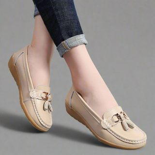 Halbschuhe für Damen - Bequeme Mokassins mit Komfort-Fußbett für Sommer