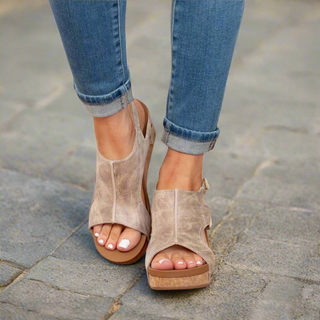 Sandaletten für Damen - Stilvolle Keilsandalen mit Fußbett für Sommer