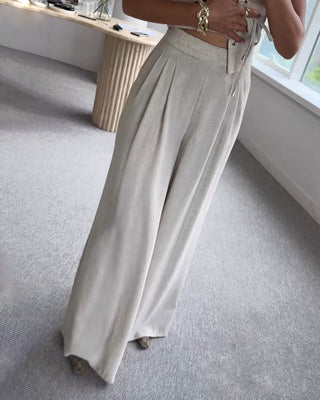 Zweiteiler für Damen - Elegante Korsett-Set Top & Palazzo Hose