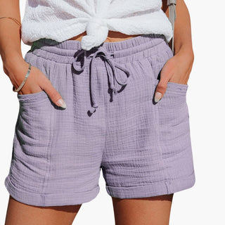 Shorts für damen - Luftige Musselin Kurze Hose für Sommer