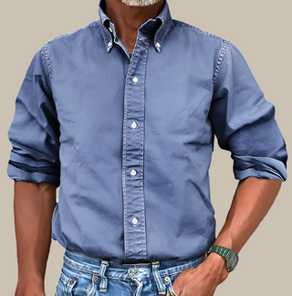 GENTS Hemd | Klassisches Dry-washed Retro-Casual-Overshirt für Herren