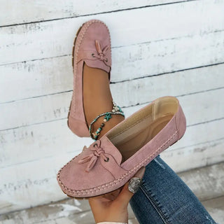 Halbschuhe für Damen - Bequeme Mokassins mit Fußbett für Sommer