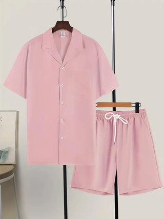 Zweiteiler für Herren - Twin Set mit Shirt und Sweat Short für den Sommer