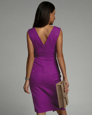 Abendkleid für Damen | Elegantes Cocktailkleid mit Wickeloptik