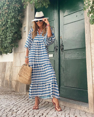 Sommerkleid für Damen - Luftiges italienisch A-linien Sommerkleid