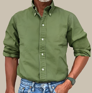 GENTS Hemd | Klassisches Dry-washed Retro-Casual-Overshirt für Herren