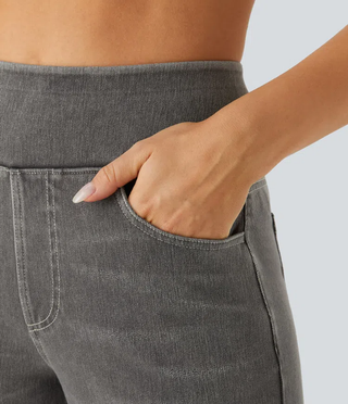 ActiveFit Jeans - Weite Bundfaltenhose mit Bauch-Weg Effekt