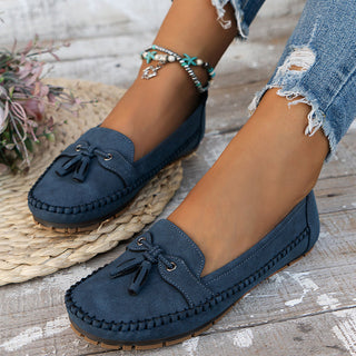 Halbschuhe für Damen - Bequeme Mokassins mit Fußbett für Sommer