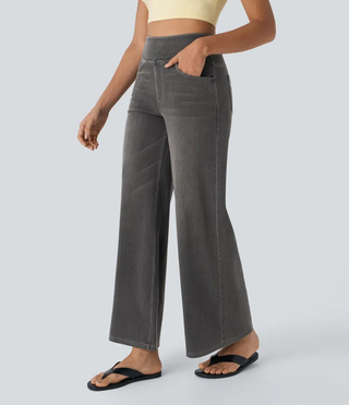 ActiveFit Jeans - Weite Bundfaltenhose mit Bauch-Weg Effekt