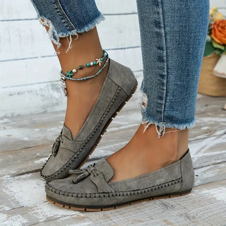 Halbschuhe für Damen - Bequeme Mokassins mit Fußbett für Sommer