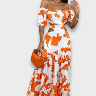Sommerkleid für Damen - Elegantes Off-Shoulder Maxikleid für Sommer