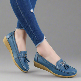 Halbschuhe für Damen - Bequeme Mokassins mit Komfort-Fußbett für Sommer