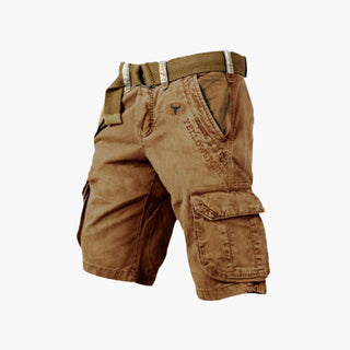 Cargoshorts für Herren - Robuste Sommer Bermudas mit Gürtel für Outdoor