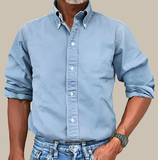 GENTS Hemd | Klassisches Dry-washed Retro-Casual-Overshirt für Herren