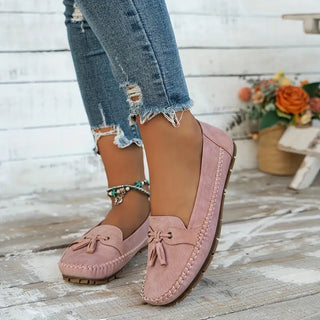 Halbschuhe für Damen - Bequeme Mokassins mit Fußbett für Sommer