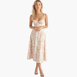 Sommerkleid für Damen - Elegantes langes Brautjungfernkleid mit Korsage