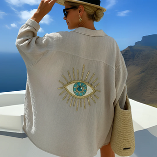 Ibiza Bluse - Elegante lockere Damenbluse für den Sommer