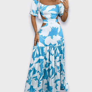 Sommerkleid für Damen - Elegantes Off-Shoulder Maxikleid für Sommer