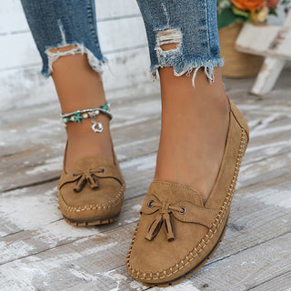 Halbschuhe für Damen - Bequeme Mokassins mit Fußbett für Sommer