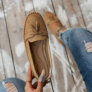 Halbschuhe für Damen - Bequeme Mokassins mit Fußbett für Sommer