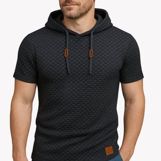T-Shirt für Herren - Muskelfit Armloses T-Shirt mit Kapuze für Sommer