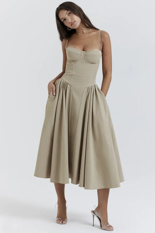 Midikleid für Damen - Elegantes Abendkleid für Hochzeiten und Partys