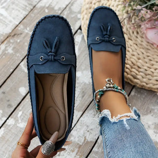 Halbschuhe für Damen - Bequeme Mokassins mit Fußbett für Sommer