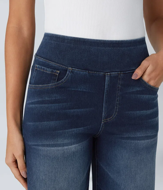 ActiveFit Jeans - Weite Bundfaltenhose mit Bauch-Weg Effekt