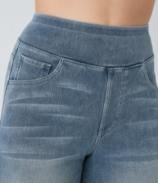 ActiveFit Jeans - Weite Bundfaltenhose mit Bauch-Weg Effekt