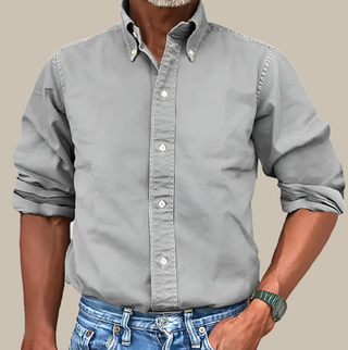 GENTS Hemd | Klassisches Dry-washed Retro-Casual-Overshirt für Herren