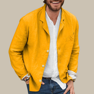 Sakko für Herren - Eleganter italienischer Leinen-Optik Sommerjacke