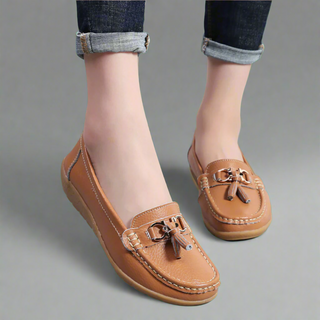 Halbschuhe für Damen - Bequeme Mokassins mit Komfort-Fußbett für Sommer