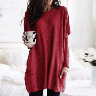 Strickkleid für den Herbst - Stilvolle Lange Pullover-kleid für Damen