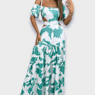 Sommerkleid für Damen - Elegantes Off-Shoulder Maxikleid für Sommer