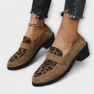 Halbschuhe für Damen - Elegante Loafers mit Absatz für Sommer