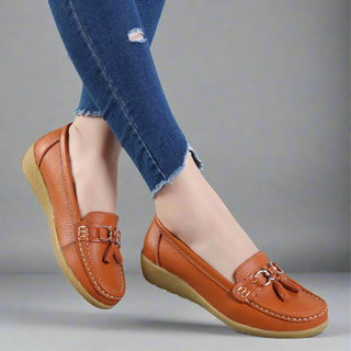 Halbschuhe für Damen - Bequeme Mokassins mit Komfort-Fußbett für Sommer