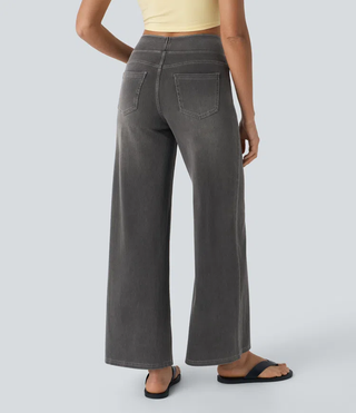 ActiveFit Jeans - Weite Bundfaltenhose mit Bauch-Weg Effekt