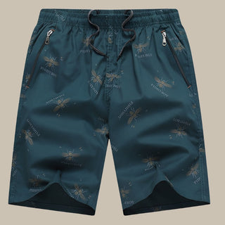 GENTS Bermuda Shorts | Trendige Sommer-Shorts mit Print und Reißverschlüssen für Herren