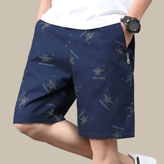 GENTS Bermuda Shorts | Trendige Sommer-Shorts mit Print und Reißverschlüssen für Herren