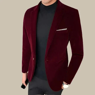 Blazer für Herren - Stilvolle Slim-Fit Blazer aus Samt