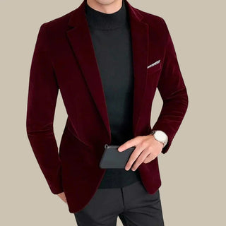 Blazer für Herren - Stilvolle Slim-Fit Blazer aus Samt