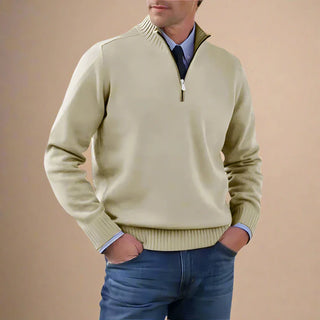 Ganti Troyer | Business Casual Strickpullover mit Reißverschluss für Männer