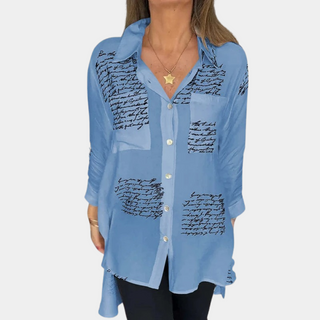 Blusen für Damen - Elegante Longbluse mit Druk für Sommer