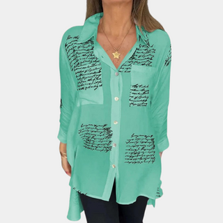 Blusen für Damen - Elegante Longbluse mit Druk für Sommer
