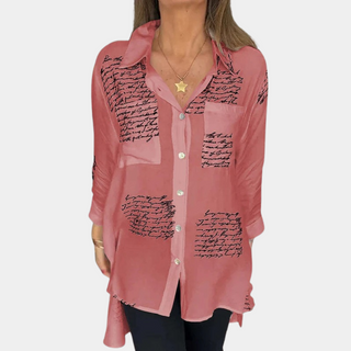 Blusen für Damen - Elegante Longbluse mit Druk für Sommer